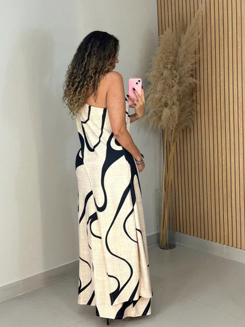 Vestido Longo Nula Manga Nina