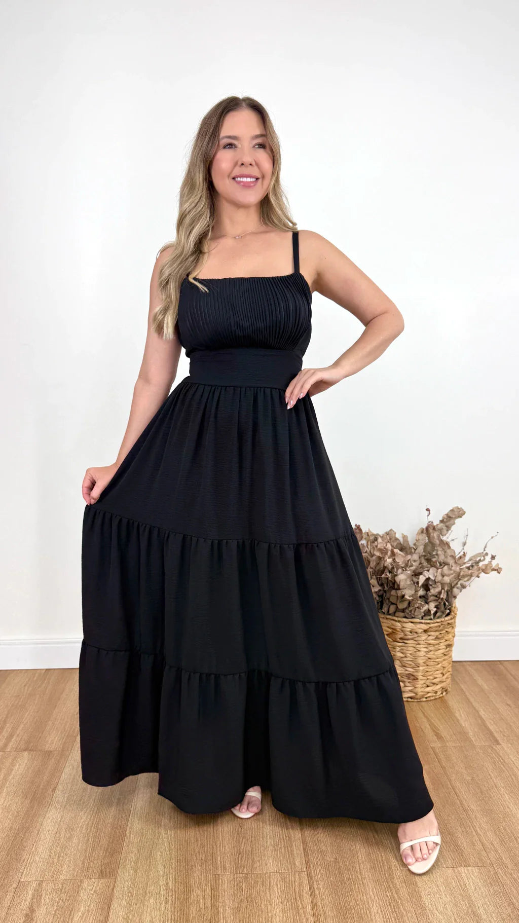 VESTIDO QUEZIA LISO (VÁRIAS CORES DISPONÍVEIS)