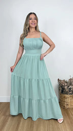 VESTIDO QUEZIA LISO (VÁRIAS CORES DISPONÍVEIS)