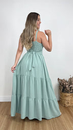 VESTIDO QUEZIA LISO (VÁRIAS CORES DISPONÍVEIS)